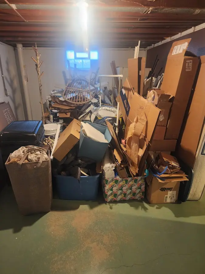 Roll-off dumpster container at job site for 8 Yard Dumpster Rental in Prunedale